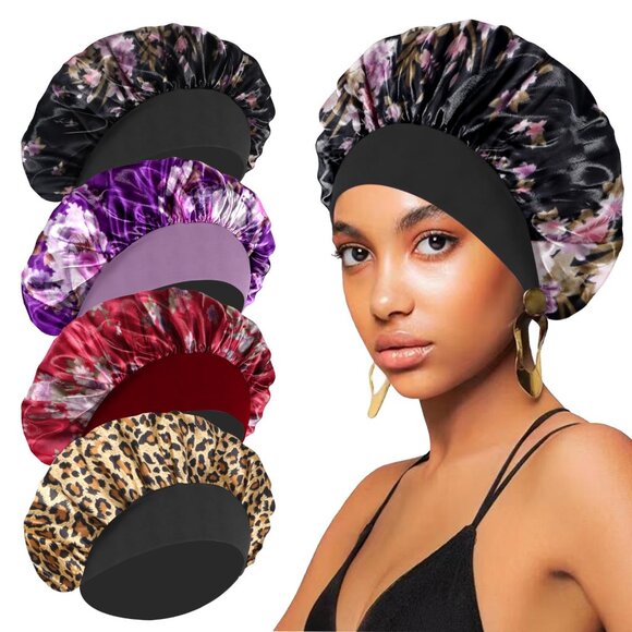 Firstpella Other - Womens 3PC Silk Bonnet Set Hair Wrap cap for sleeping Beauty Personal Care Hair